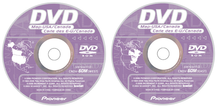 CNDV-60MP 2006 TeleAtlas MAP UPGRADE AVIC N1 N2 D1